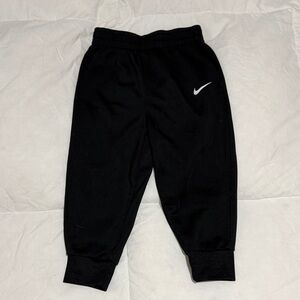 Nike Kids Black Sweatpants with White Logo